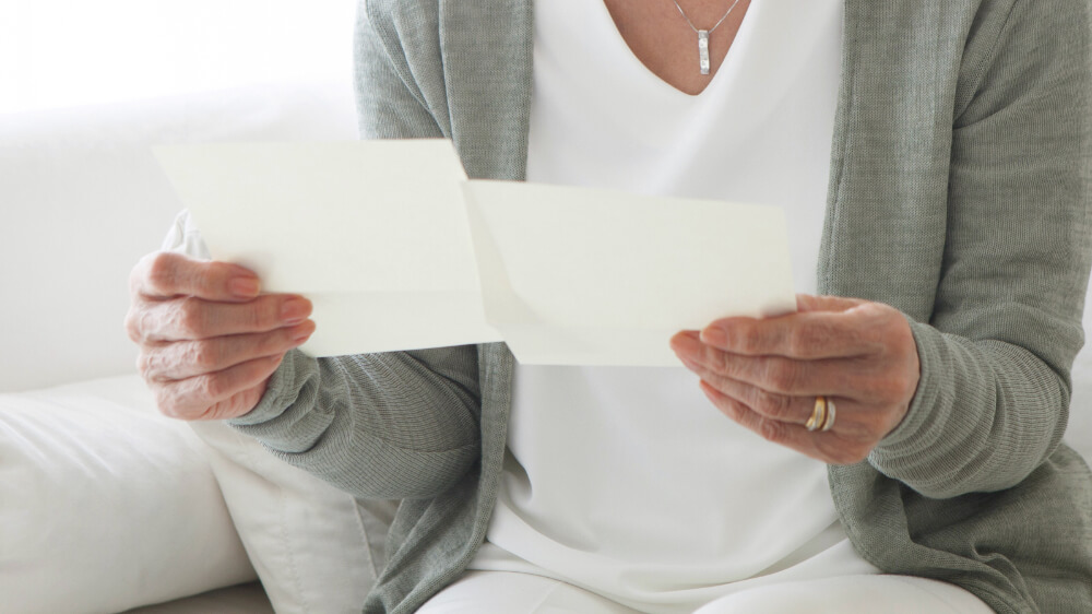 住み替えたご入居者様からの感謝の手紙