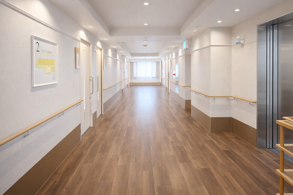 名古屋市の老人ホーム ハイリタイヤー 松葉公園 廊下