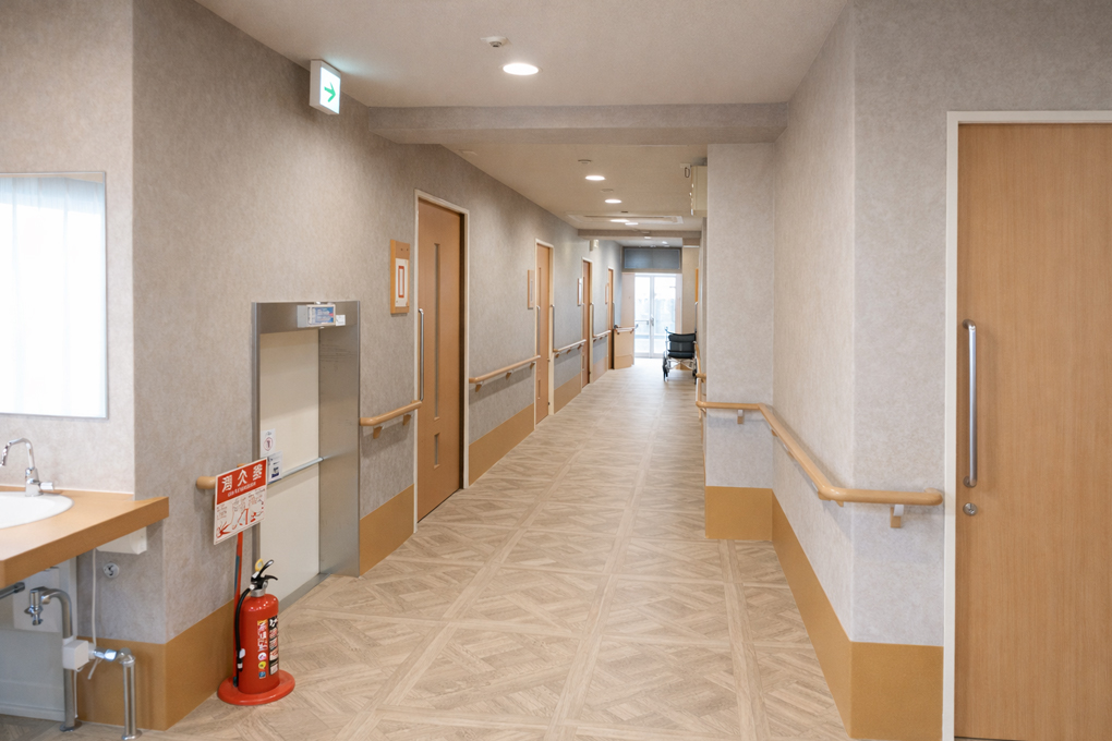 名古屋市の老人ホーム ハイリタイヤー名城 廊下