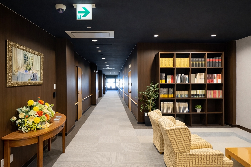 愛知県の老人ホーム フローラユーアイ 廊下