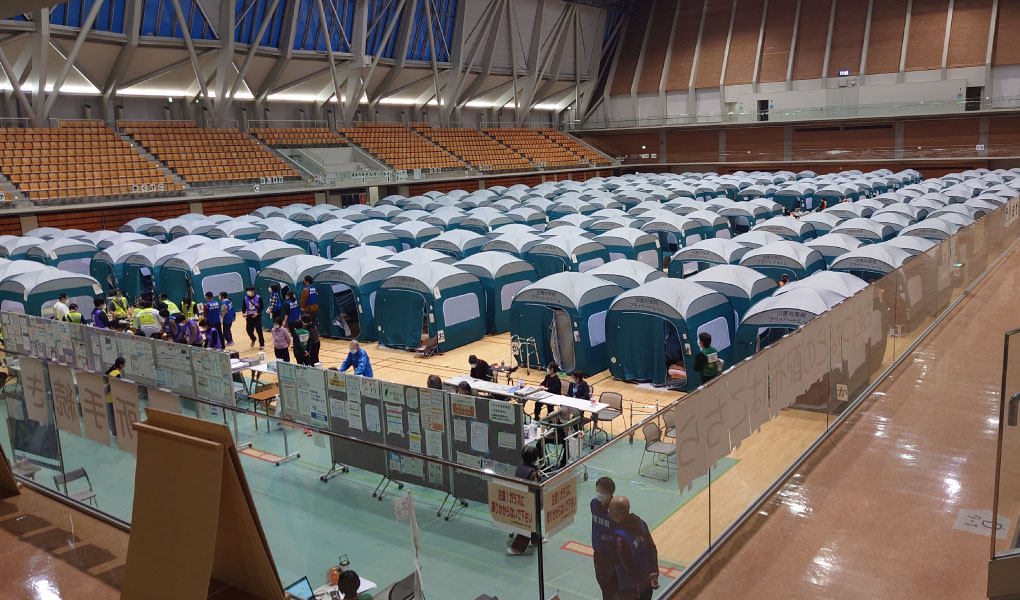 一時的な避難施設